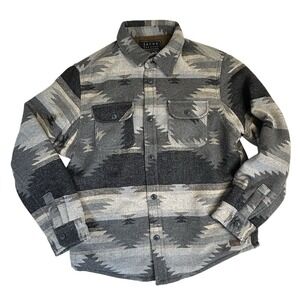 Jachs New York Sherpa Lined Southwest Knit Shacket Jacket Men's Large Wool Blend